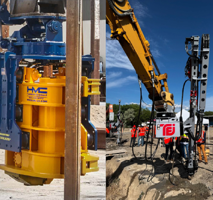 Large yellow construction winch